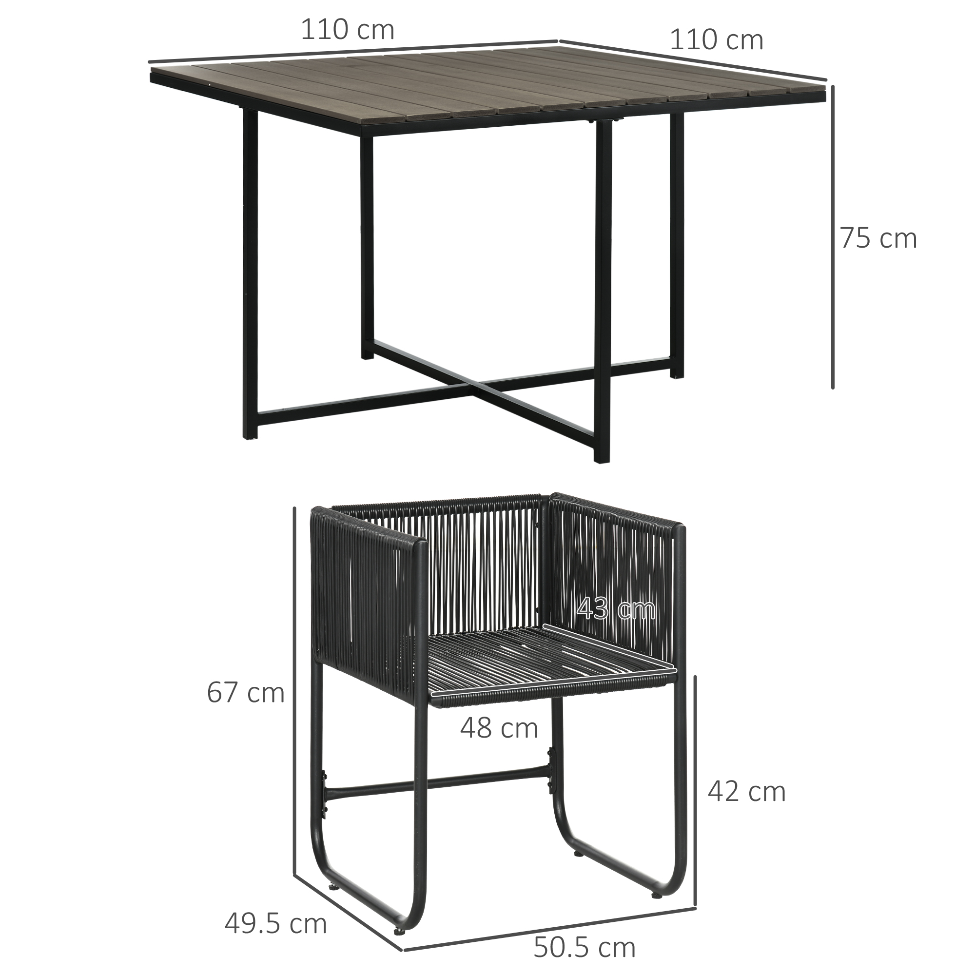 Dimensions du table à manger