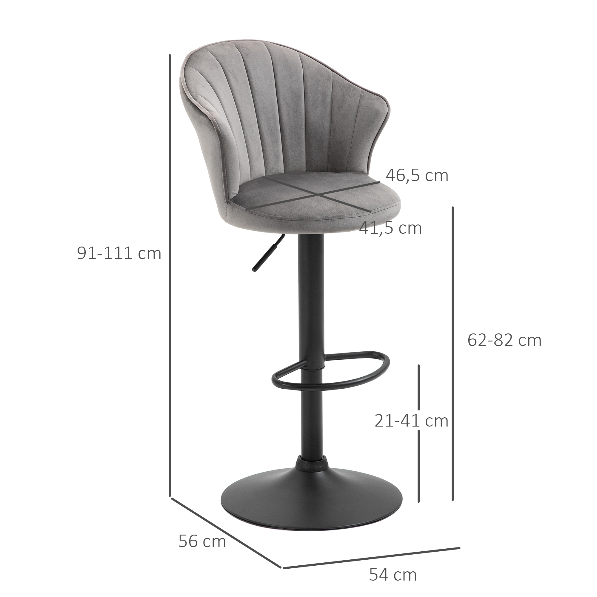 Dimensions du tabouret de bar
