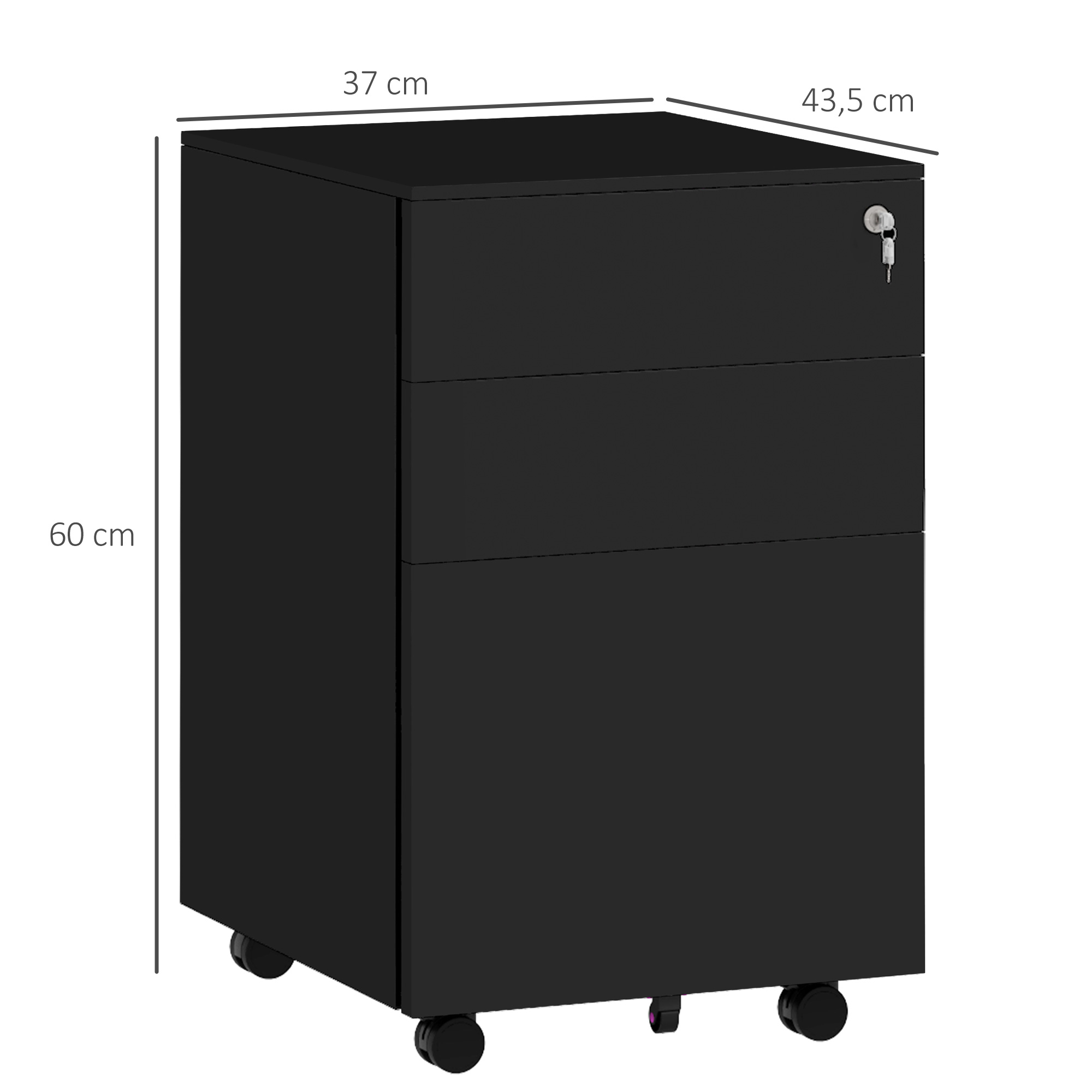 Dimensions du caisson de bureau