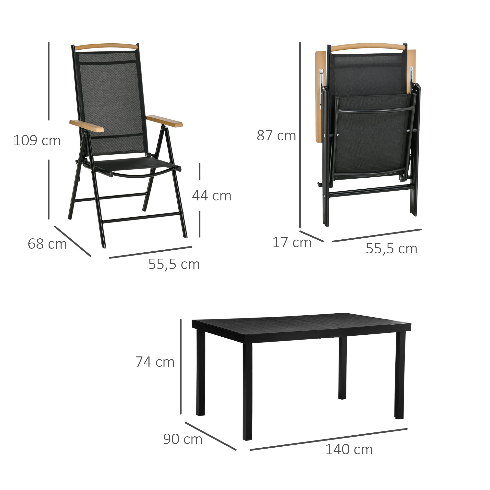 Dimensions du salon de jardin