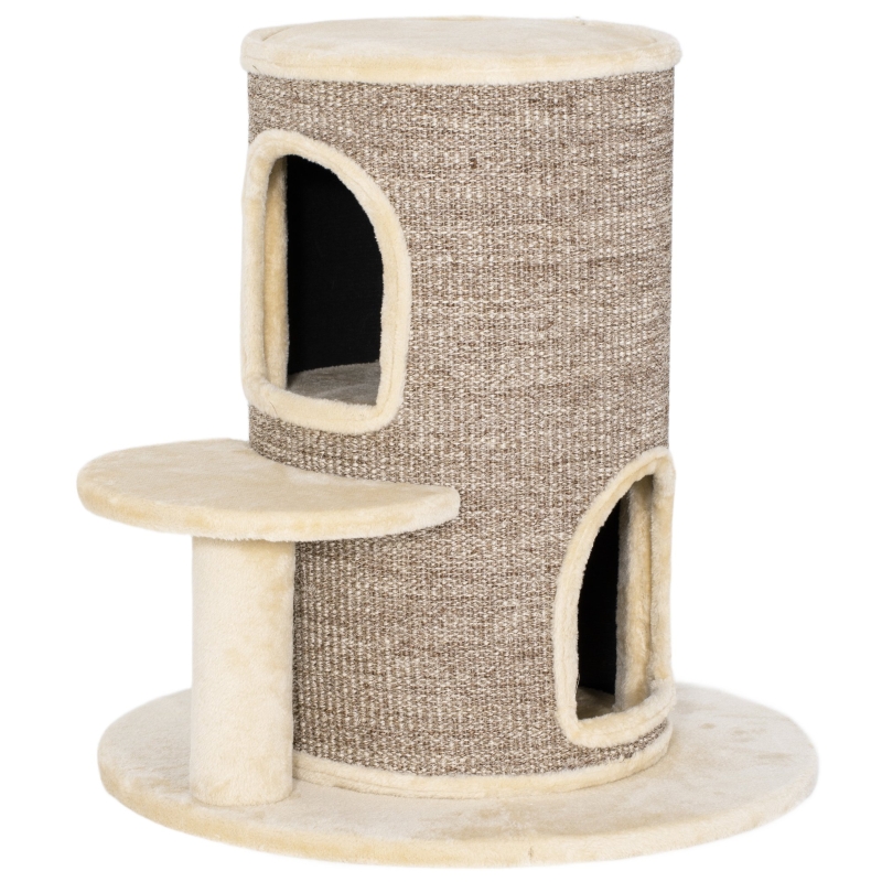 Katzenfass, Kratzbaum mit 2 Ebenen, Sprungplattfor