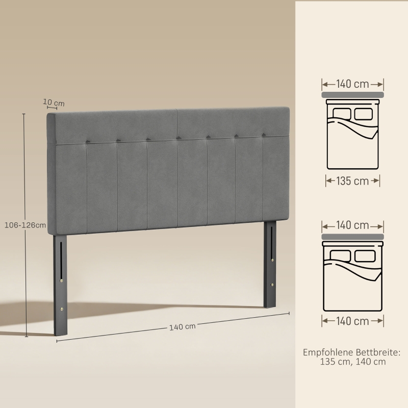 Dimensions du tête de lit