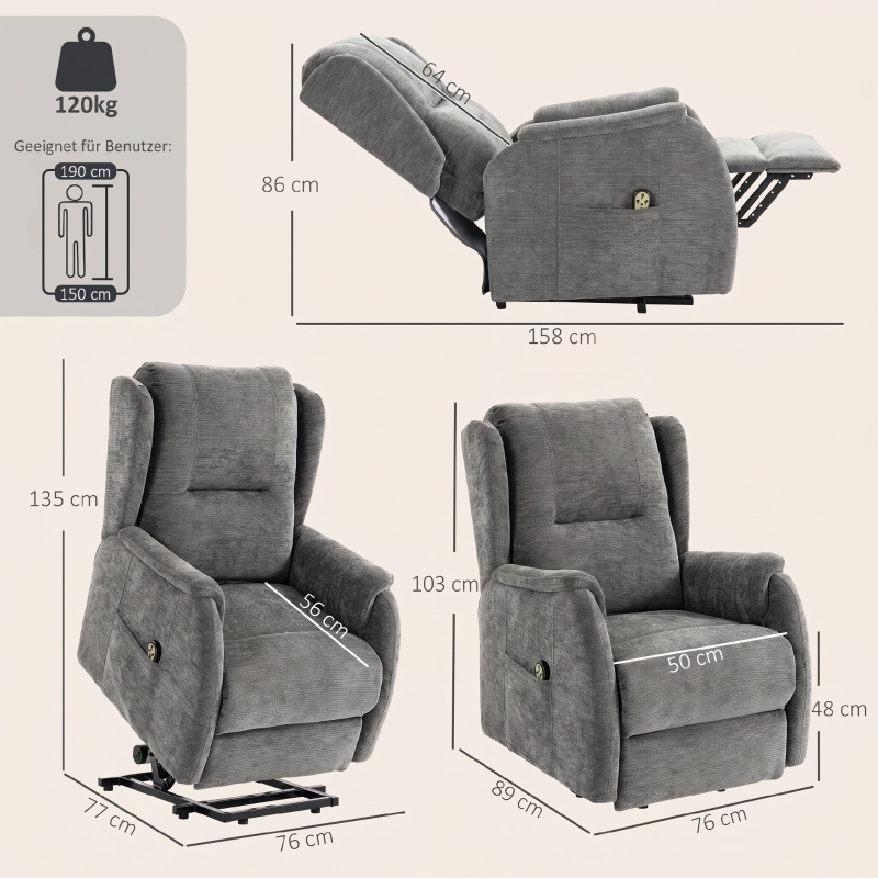 Dimensions du fauteuil relax