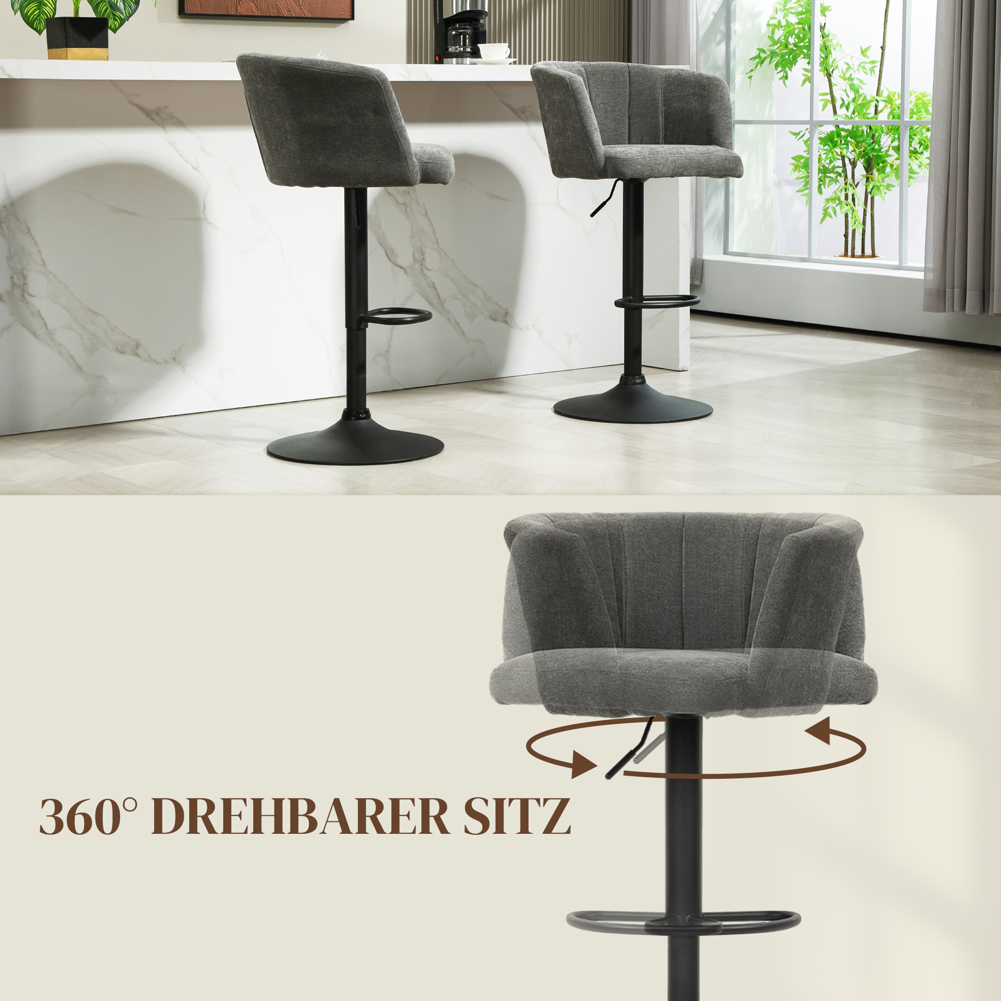 Détail du tabouret de bar