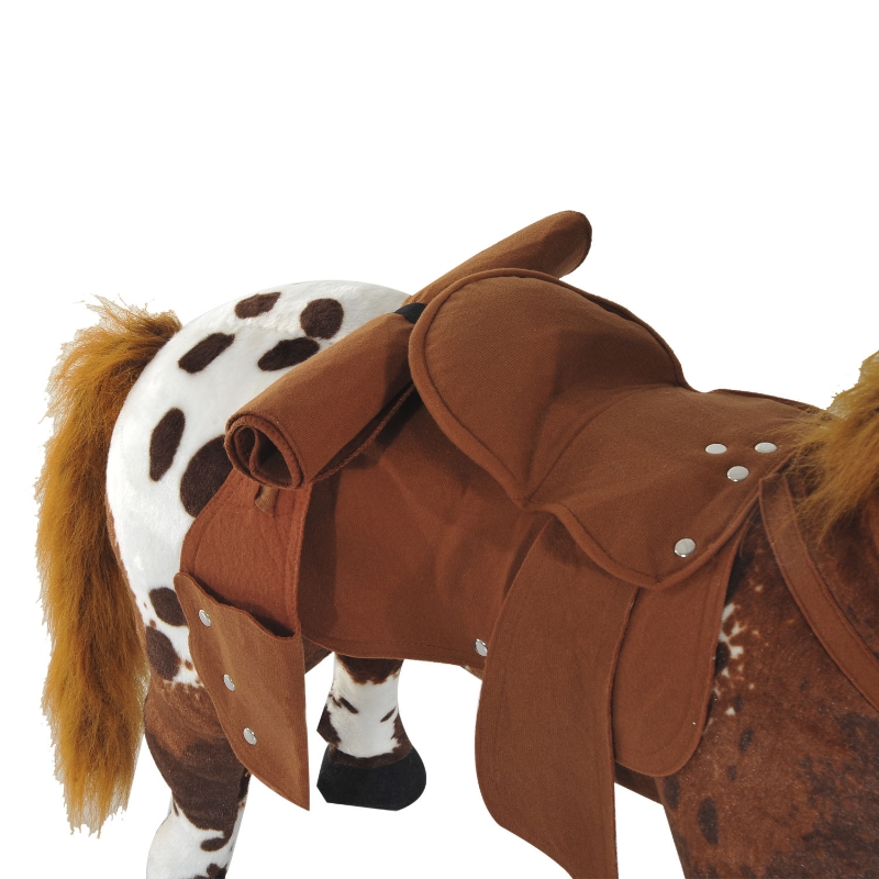Selle rembourrée et étriers métalliques