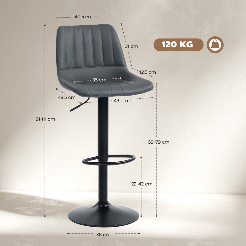 Dimensions du tabouret de bar