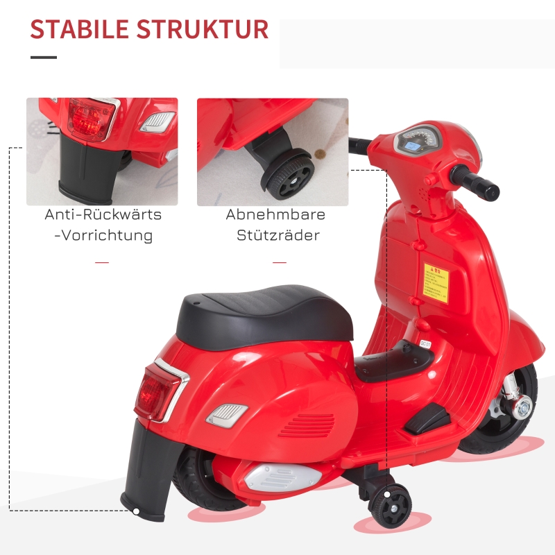 Scooter Vespa rouge vue générale
