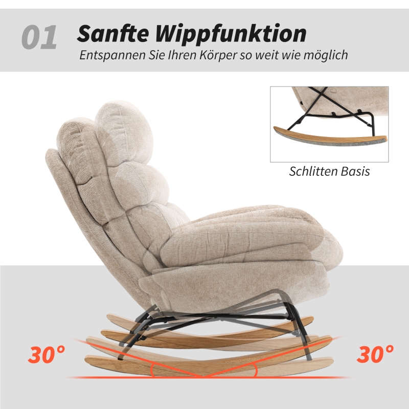 Détail du fauteuil à bascule