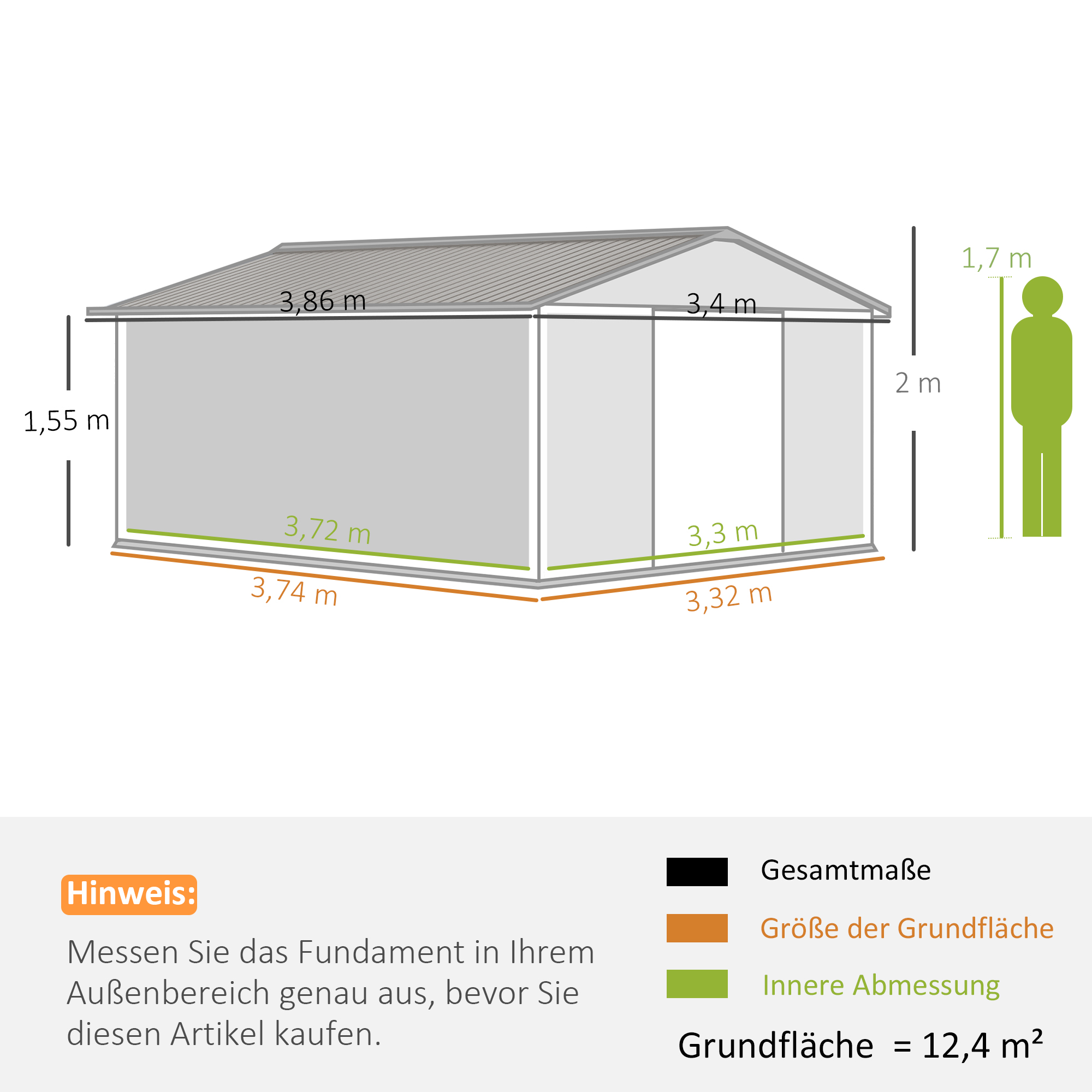 Dimensions du abri de jardin