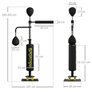 Schéma dimensions et réglage hauteur