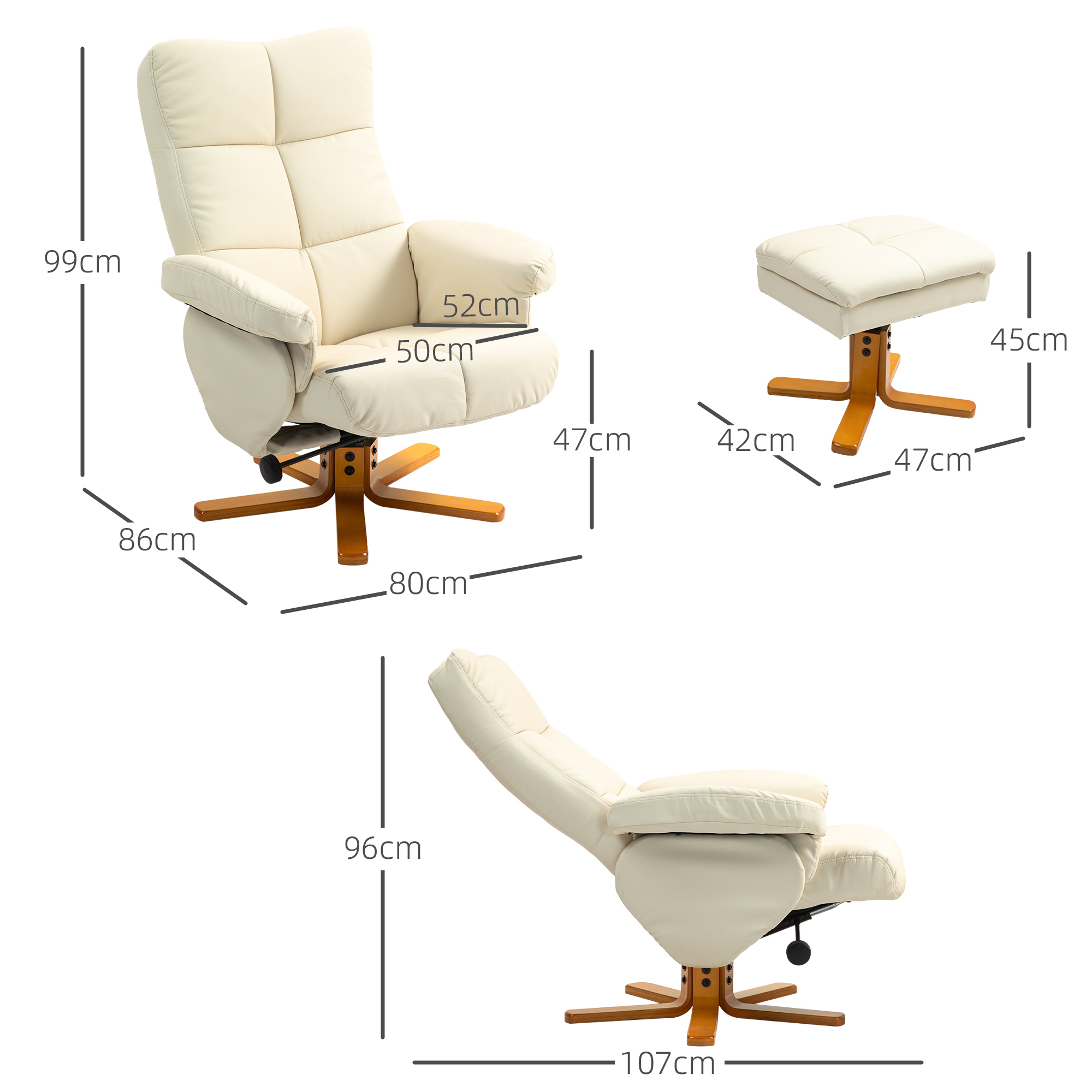Dimensions du fauteuil relax
