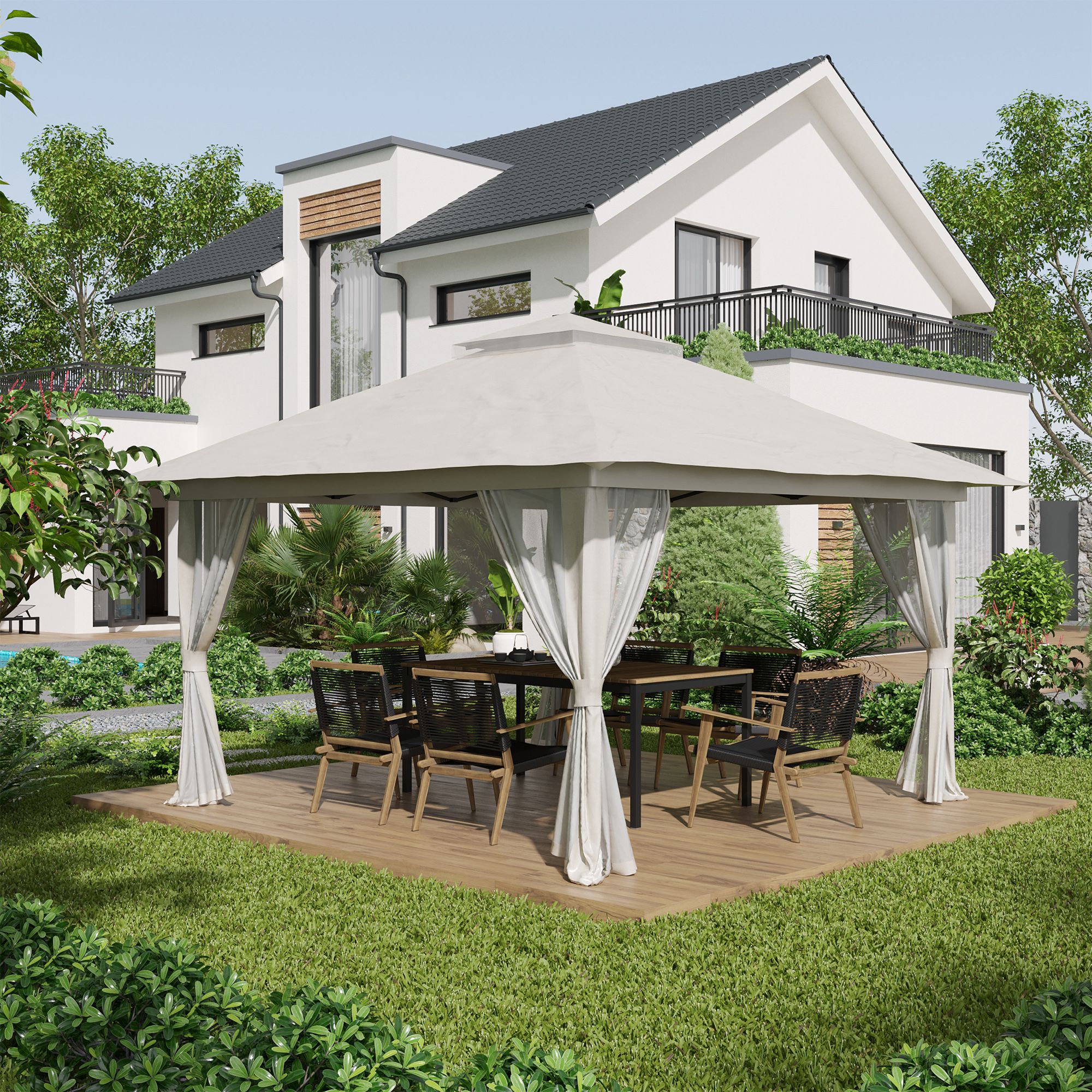 Détail du pavillon de jardin