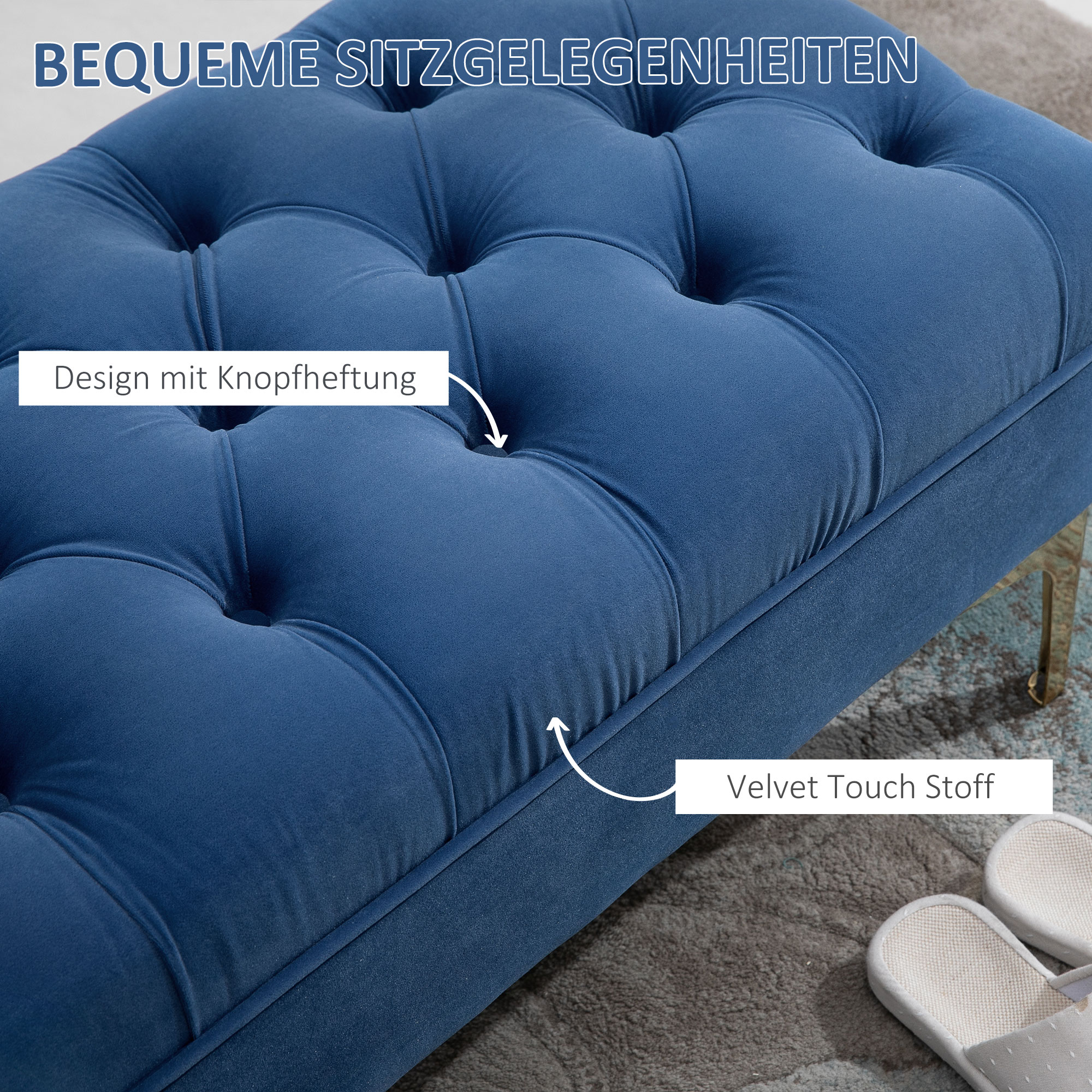 Détail du banc avec rangement
