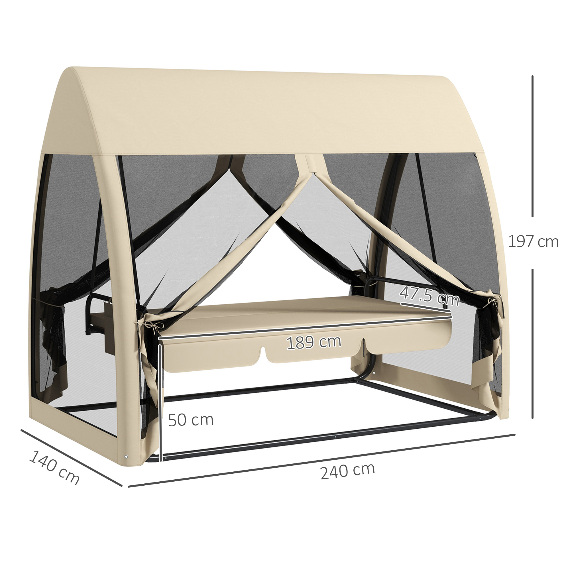 Dimensions du siège d'extérieur