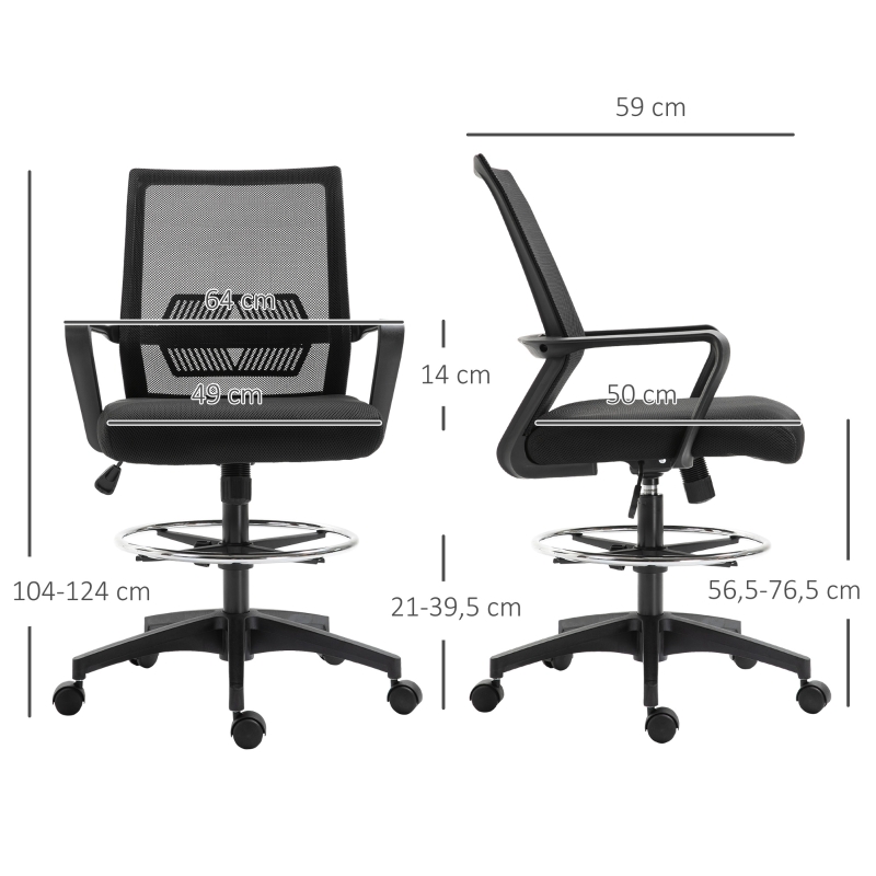 Dimensions du fauteuil de bureau
