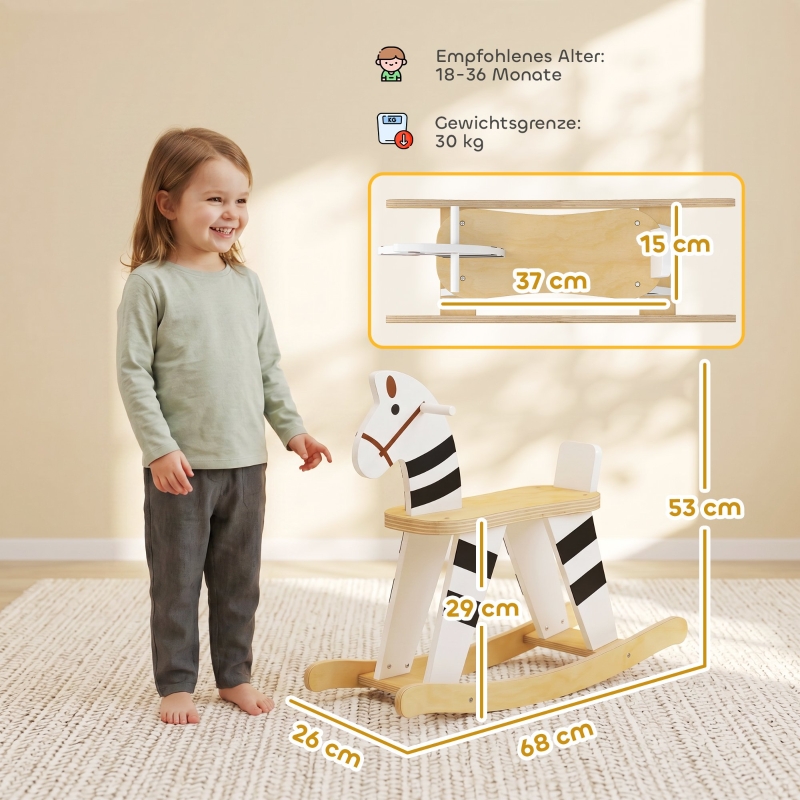 Dimensions du cheval à bascule