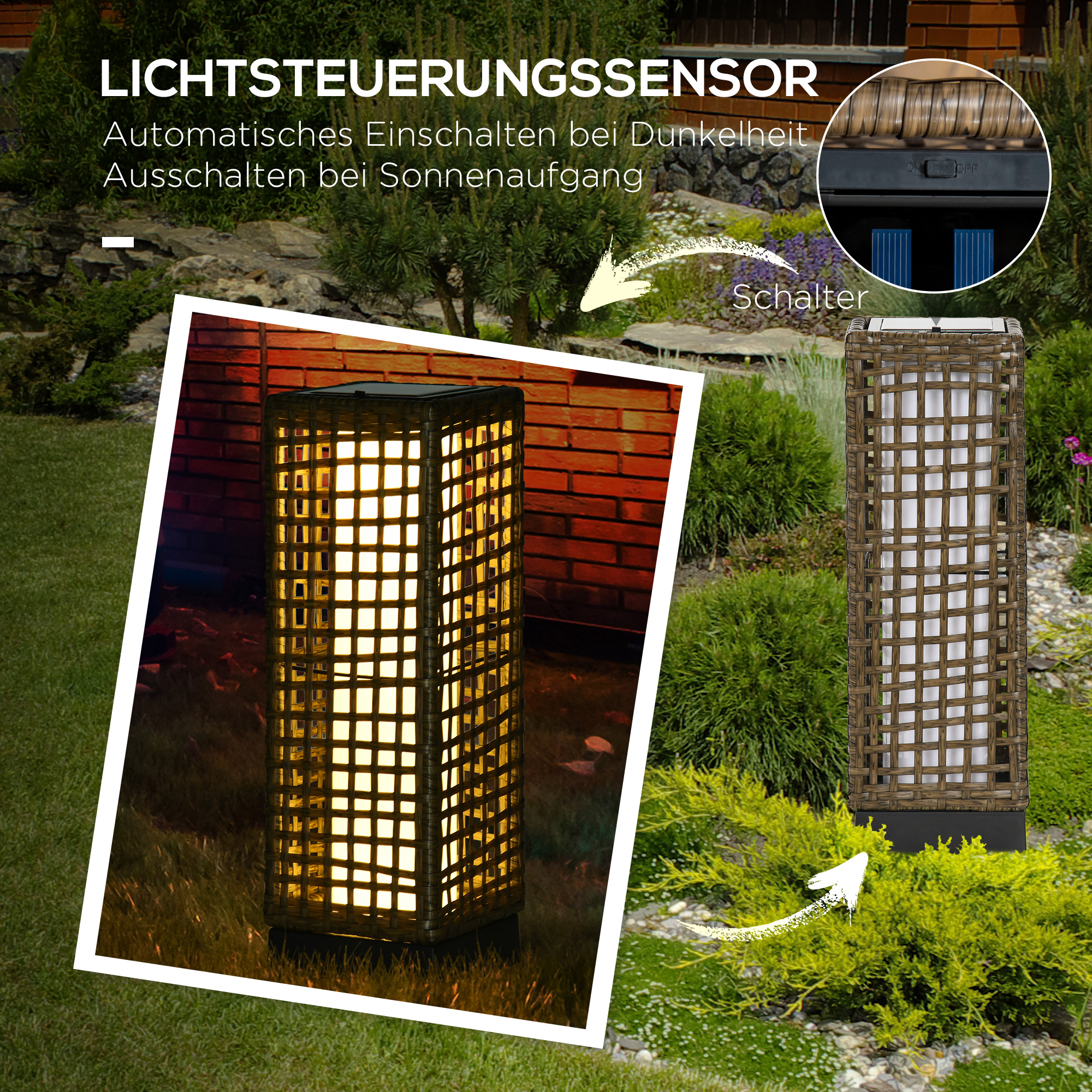 Lampadaire solaire jardin terrasse