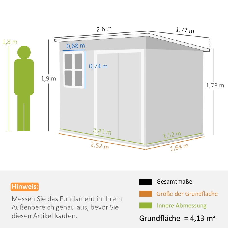Dimensions du abri de jardin