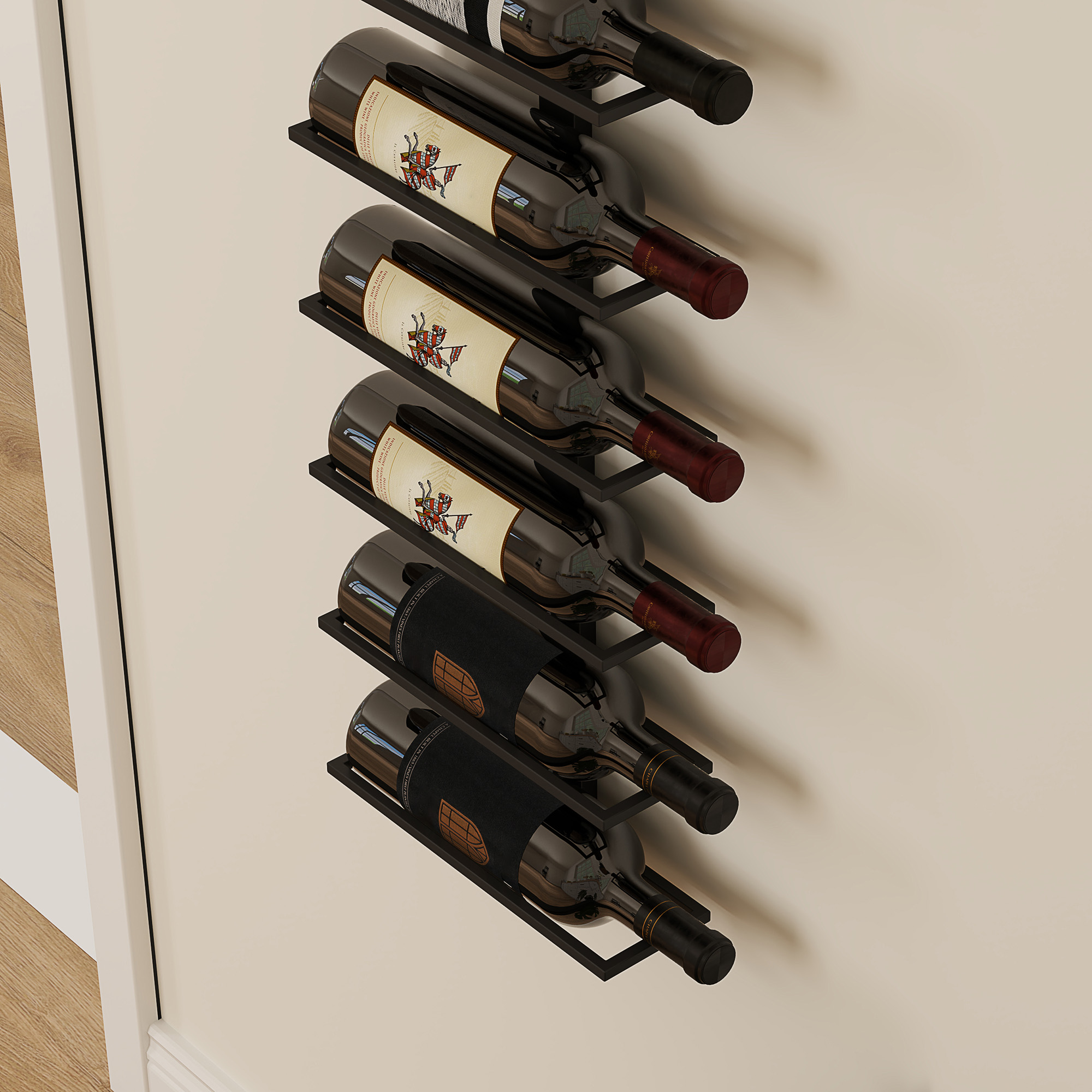 Stockage horizontal des bouteilles de vin
