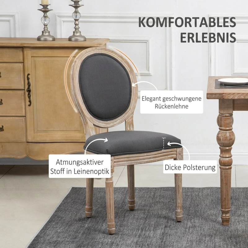 Détail du chaise de salle à manger
