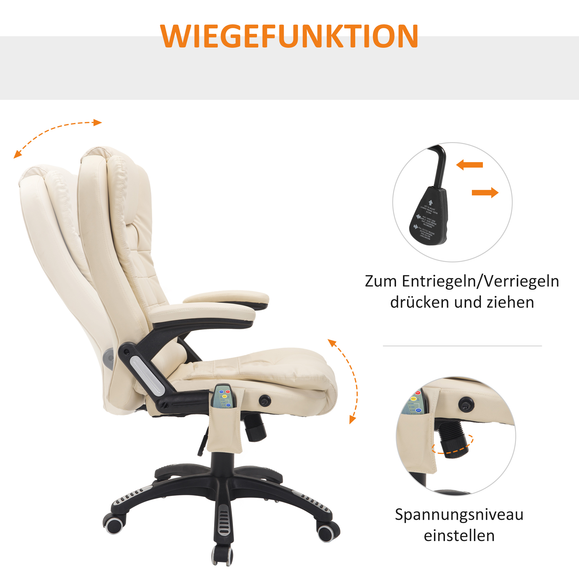 Détail du fauteuil de bureau