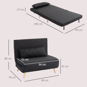 Détail du fauteuil convertible