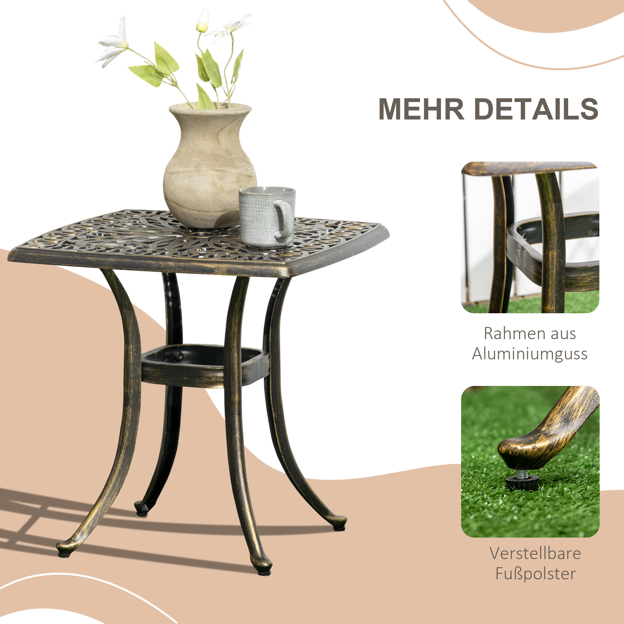 Table d’appoint de terrasse avec trou po