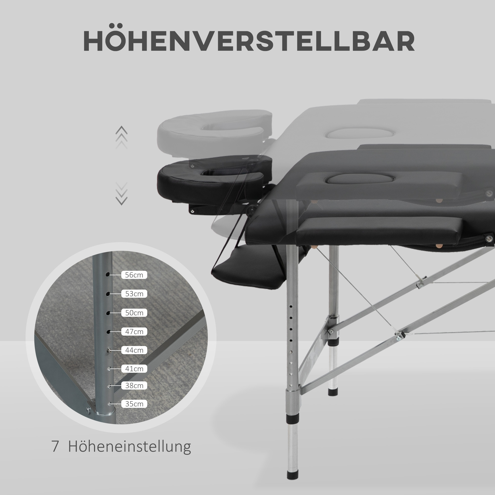 Détail du table de massage