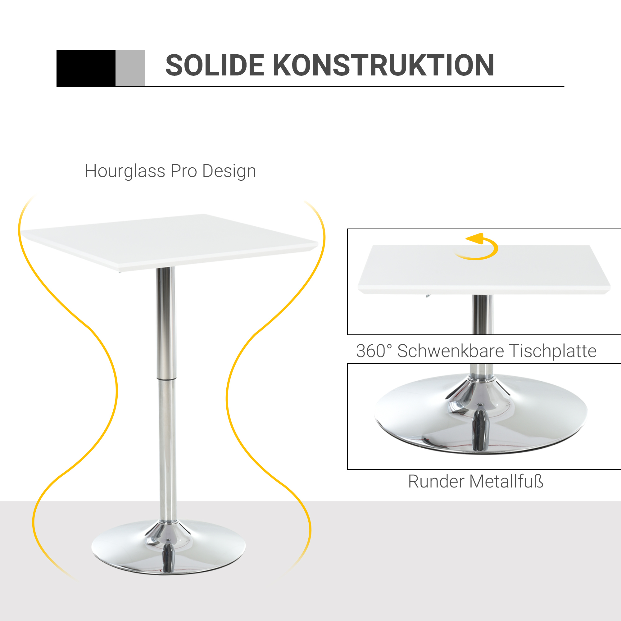 Détail du table haute