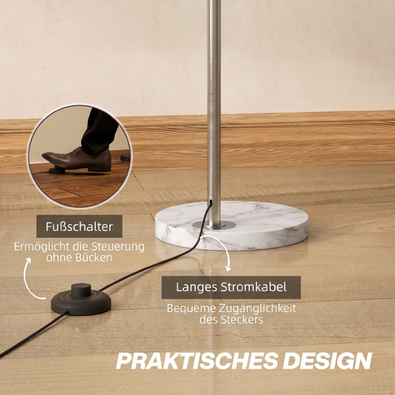 Interrupteur au‑pied et câble 1,8 m