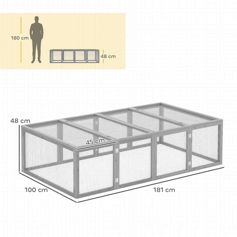 Dimensions du enclos extérieur