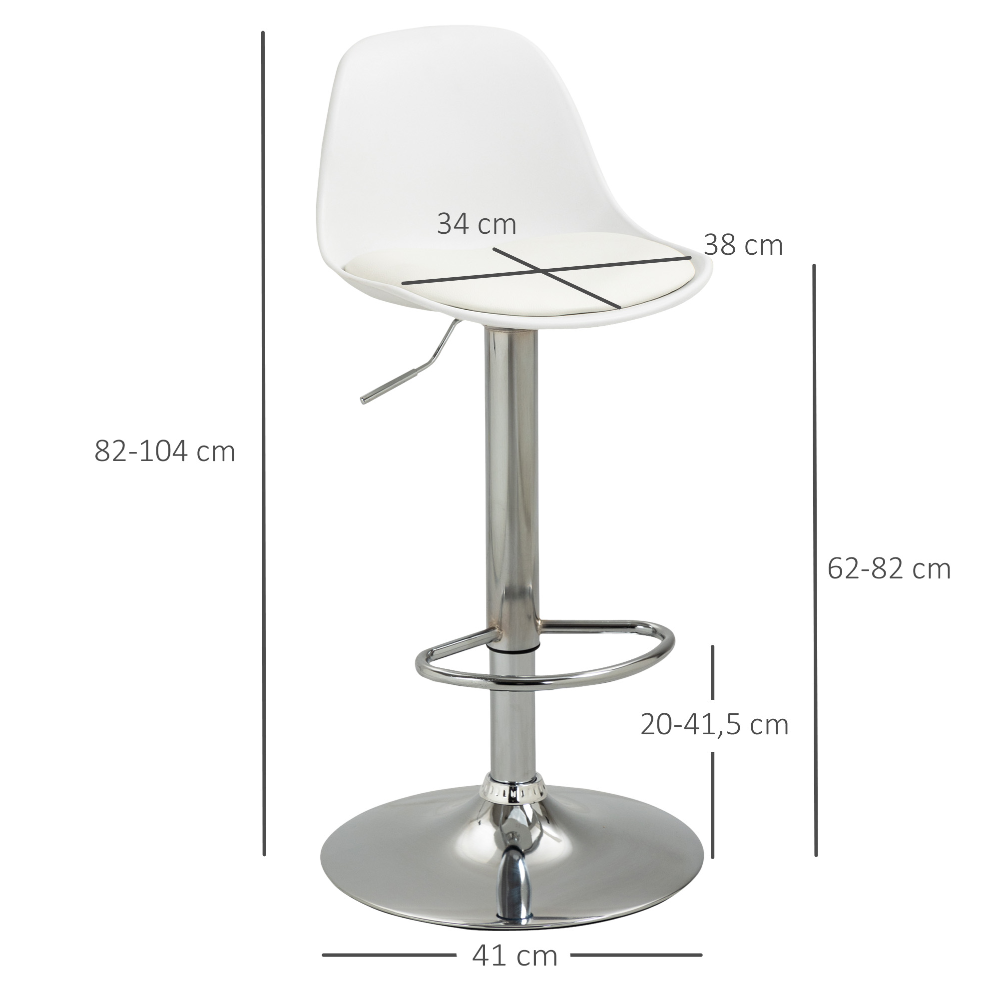 Dimensions du tabouret de bar