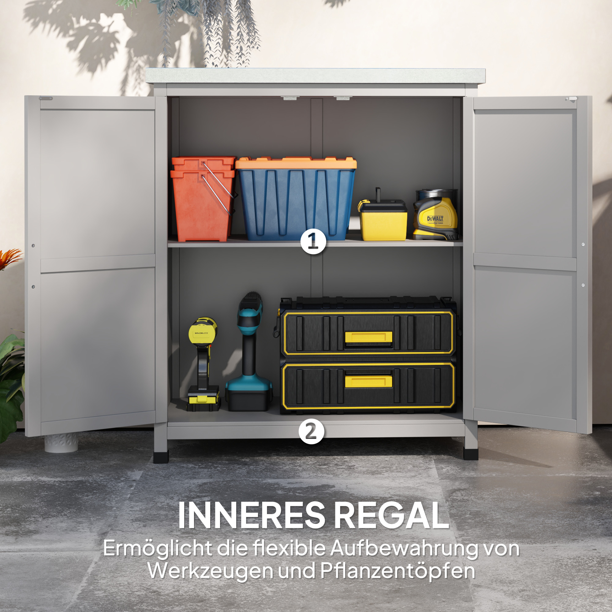 Armoire de jardin multifonction vue générale