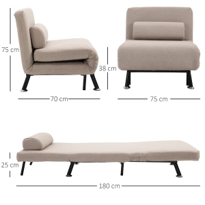 Détail du fauteuil convertible