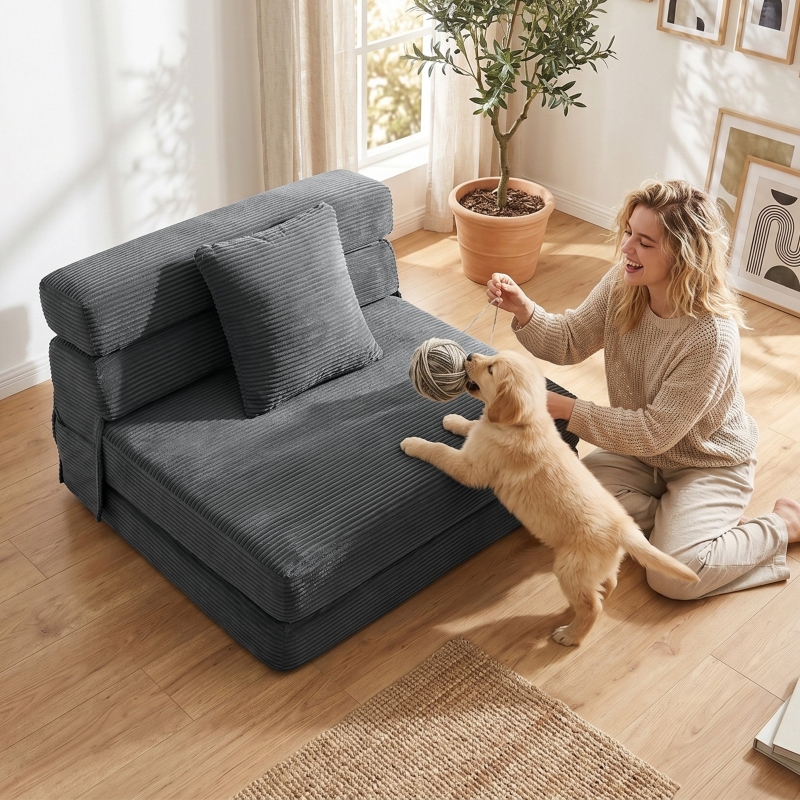 Détail du fauteuil convertible