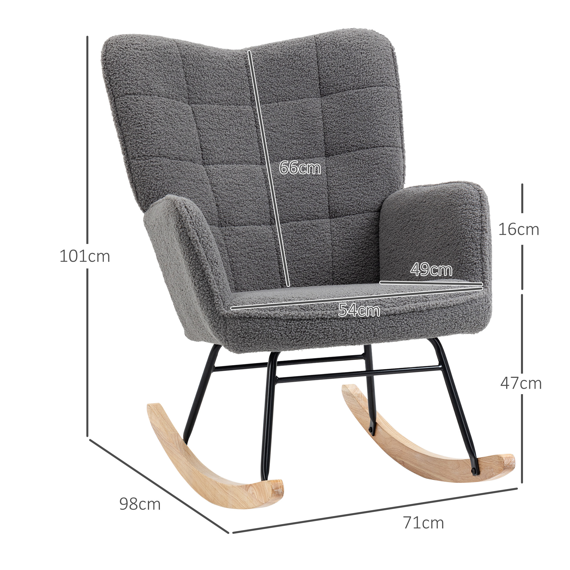 Fauteuil berceur rembourré