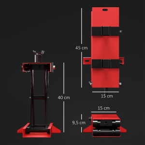 Détail du support élévateur pour moto