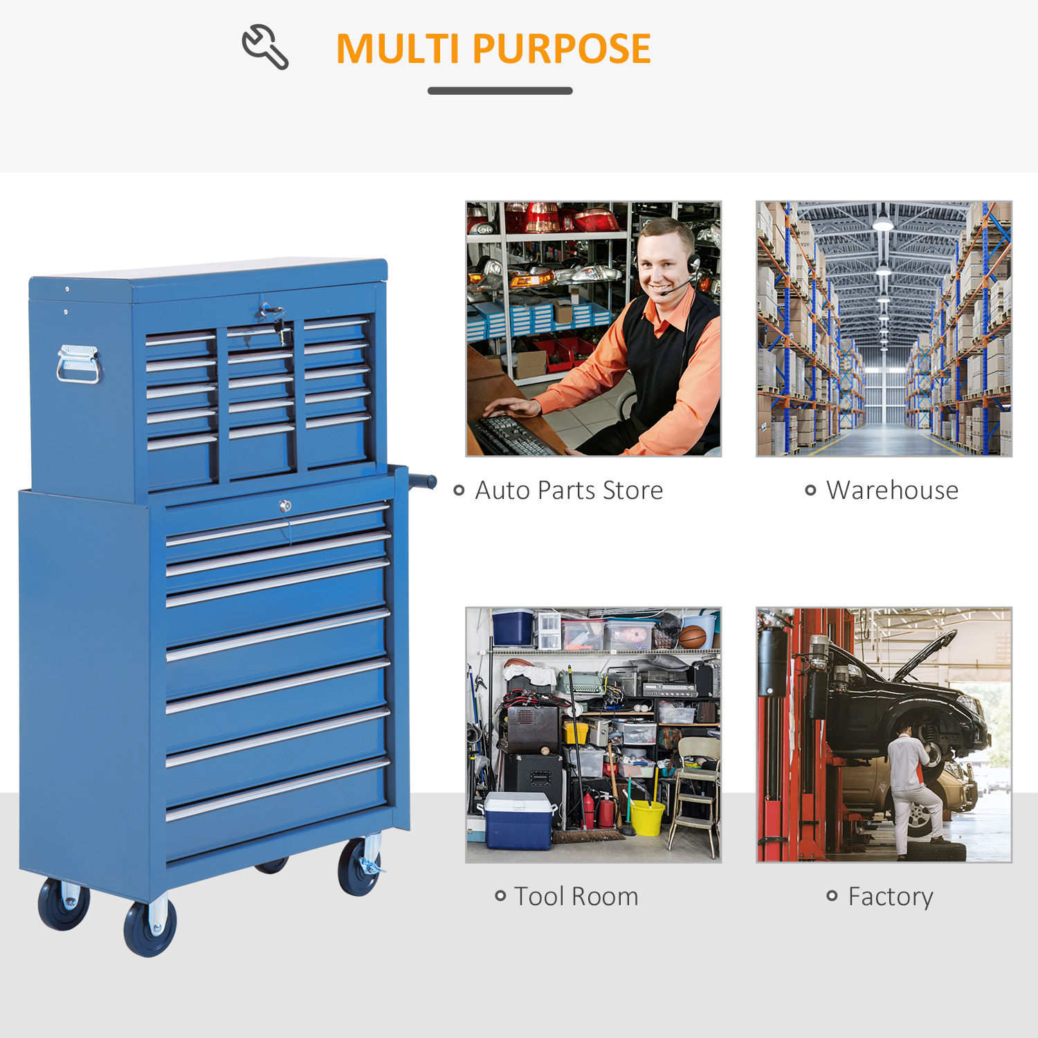 Détail du servante à outils
