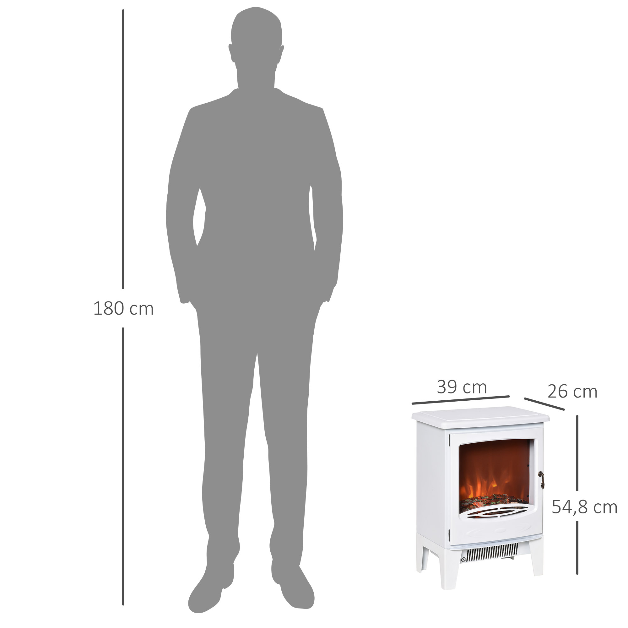 Dimensions du cheminée décorative