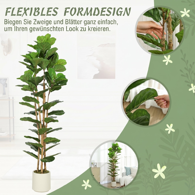 Ficus lyrata artificiel 180cm déco salon