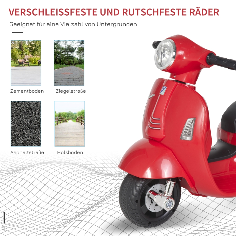 Roues stabilisatrices amovibles et système anti‑marche arrière