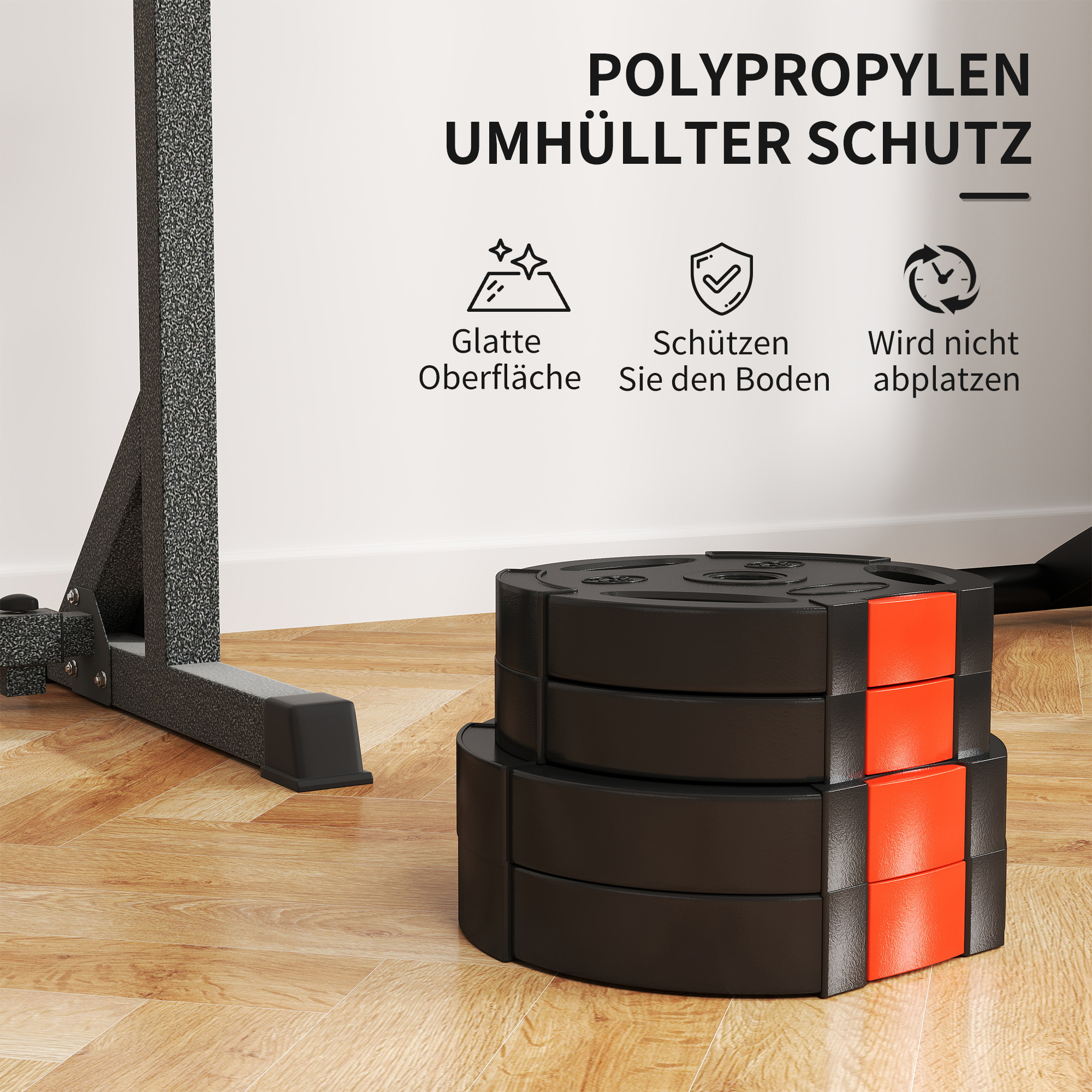 Set disques de poids polypropylène 5kg et 2,5kg
