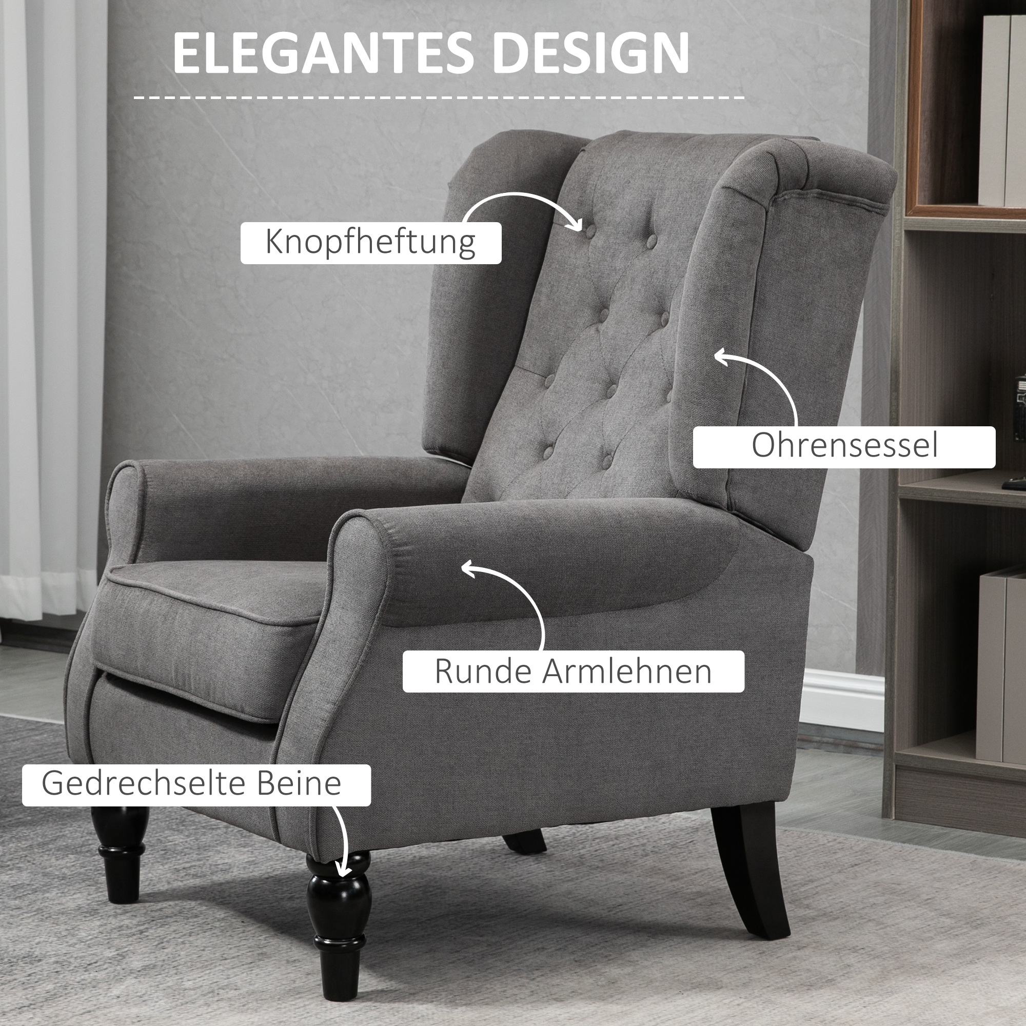 Détail du fauteuil relax