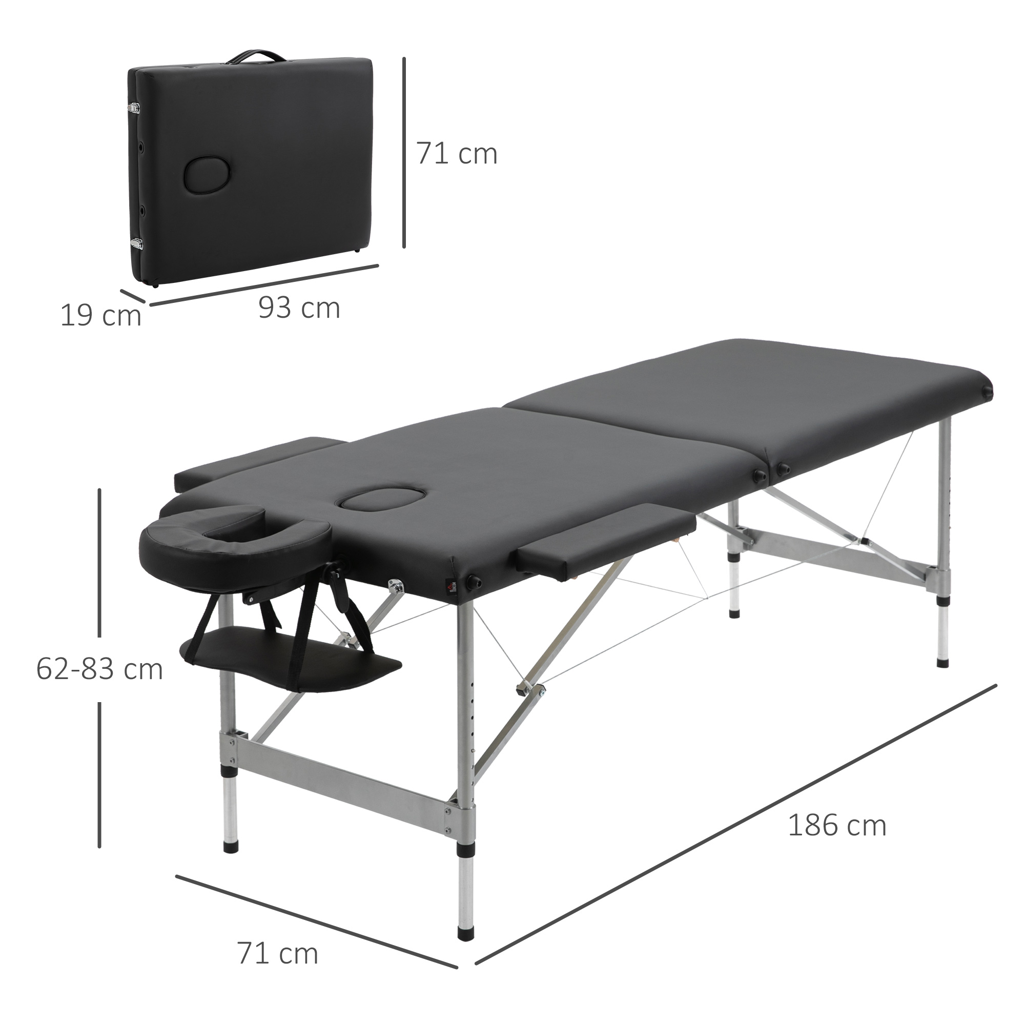 Dimensions du table de massage