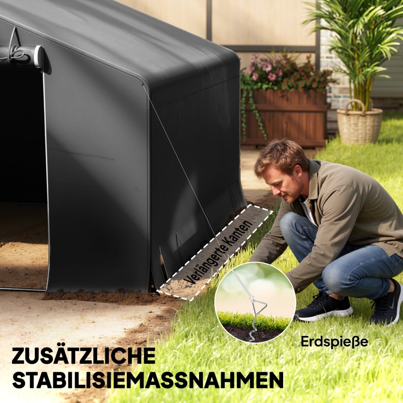 Abri de jardin portable, tente à vélos, 