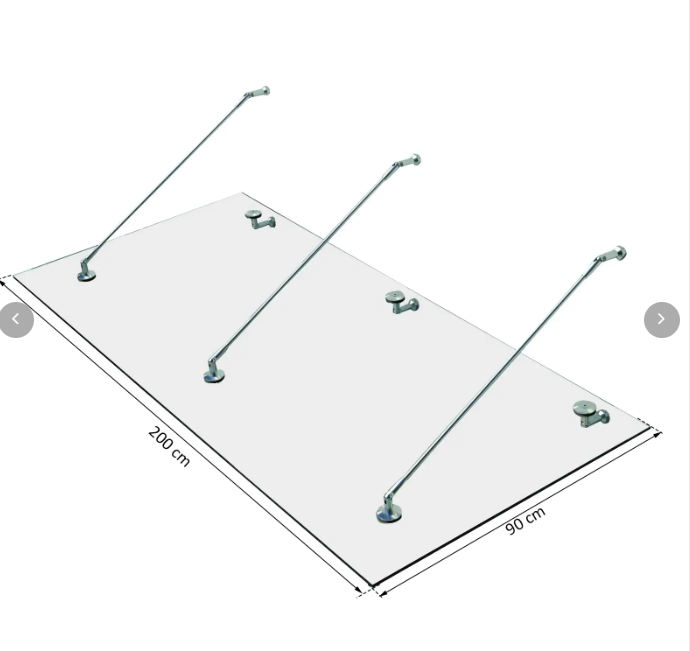 Dimensions du auvent de porte