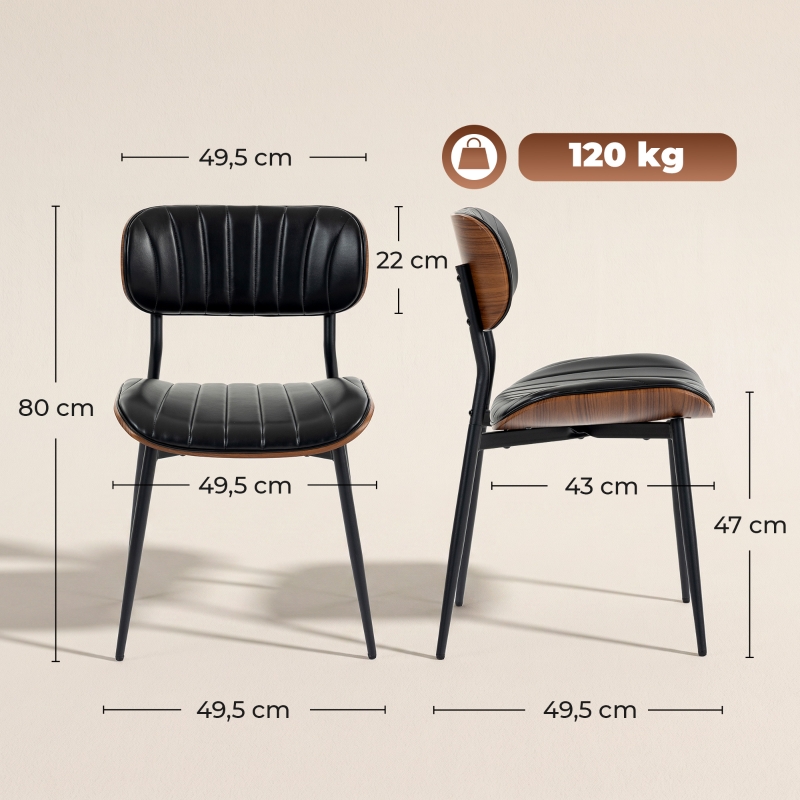 Dimensions du chaise de salle à manger