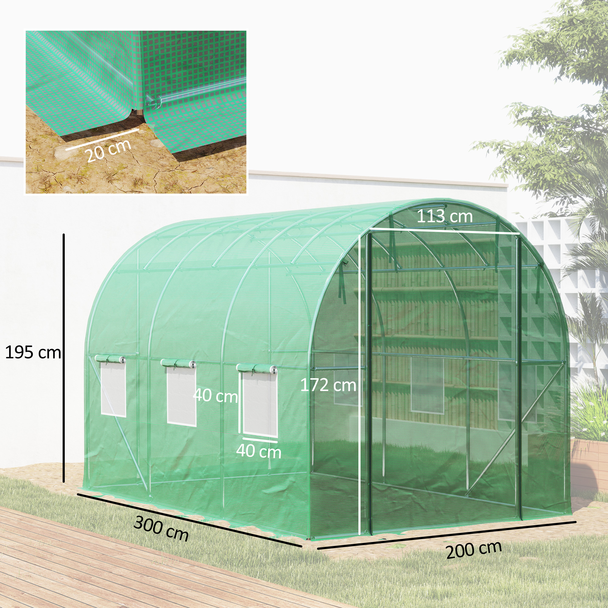 Dimensions du serre de jardin
