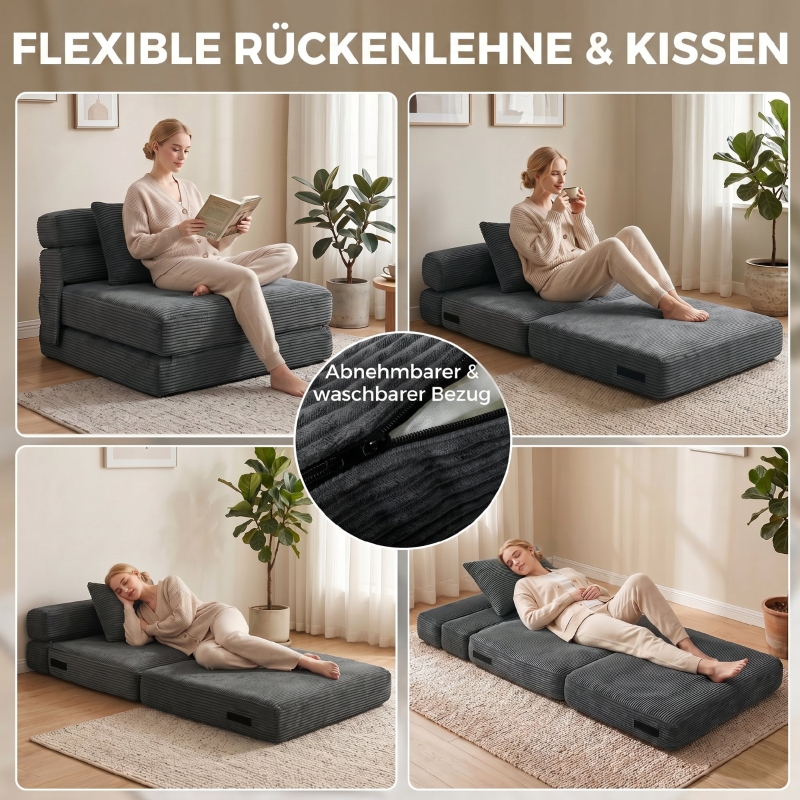 Détail du fauteuil convertible