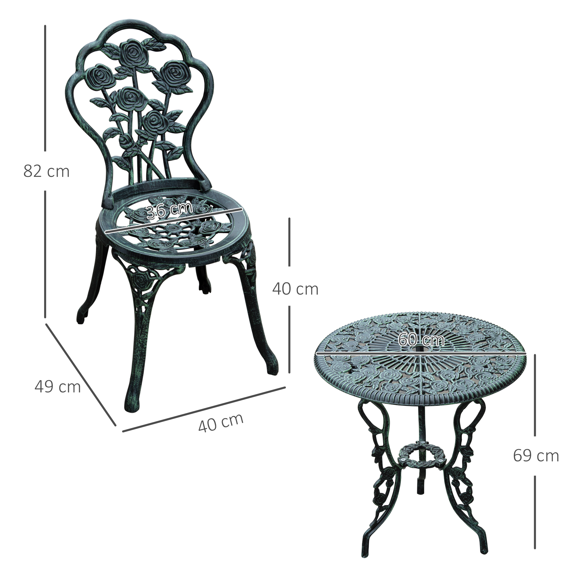 Dimensions du salon de jardin